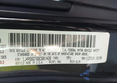 2011 Jeep Grand Cherokee Overland z USA, uszkodzony, nr VIN 1J4RS6GT6BC601428